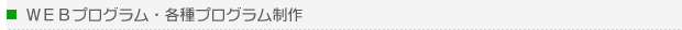 ＷＥＢプログラム・各種プログラム制作